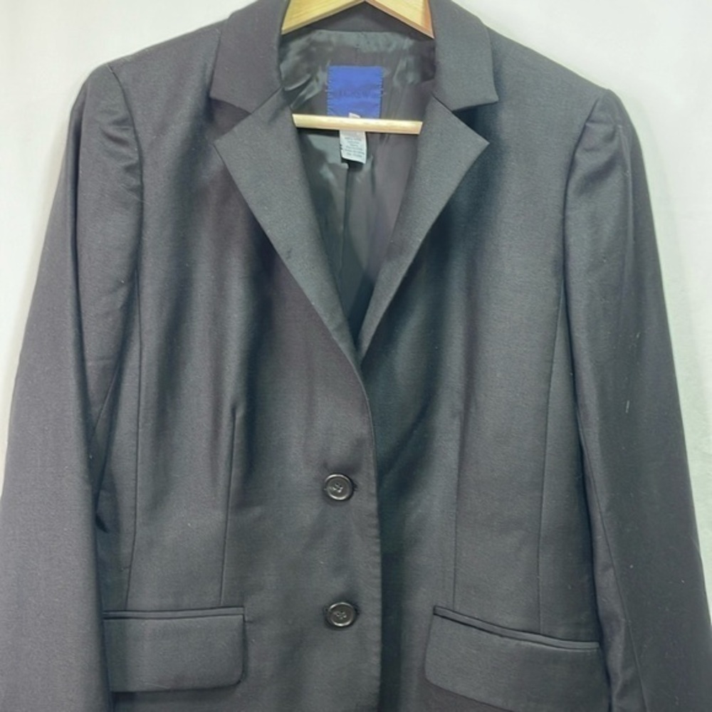 🔬 j.Crew 120’s super black two button  wool blazer jacket